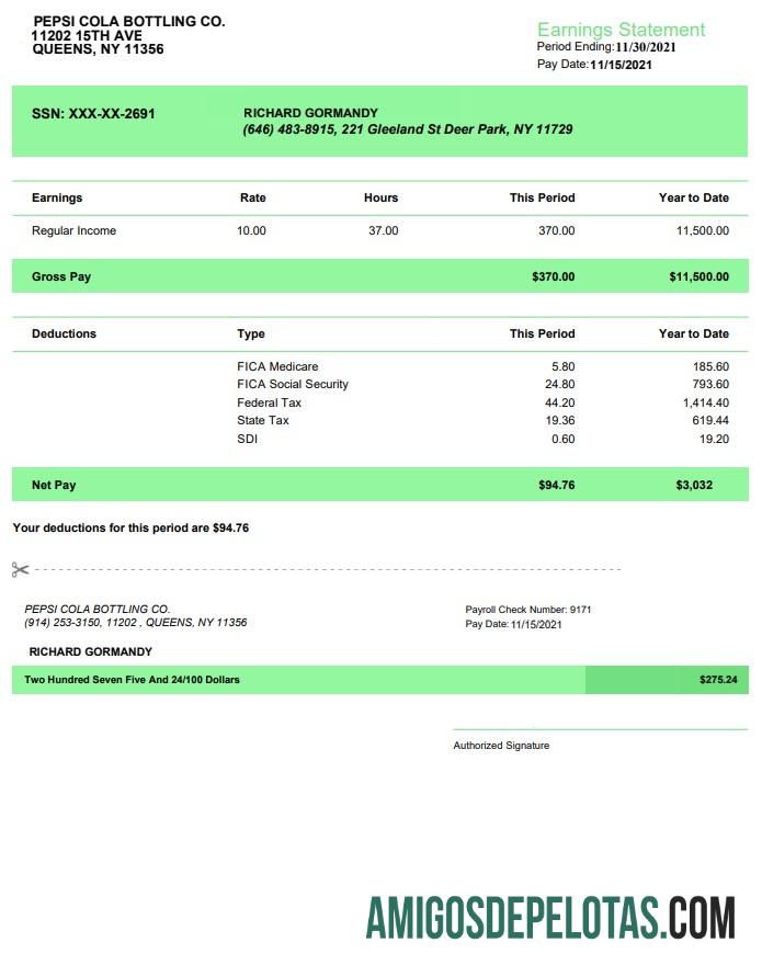 Demonstração de lucros da Papsi Cola Bottling Co em formatos PDF e Word amostra
